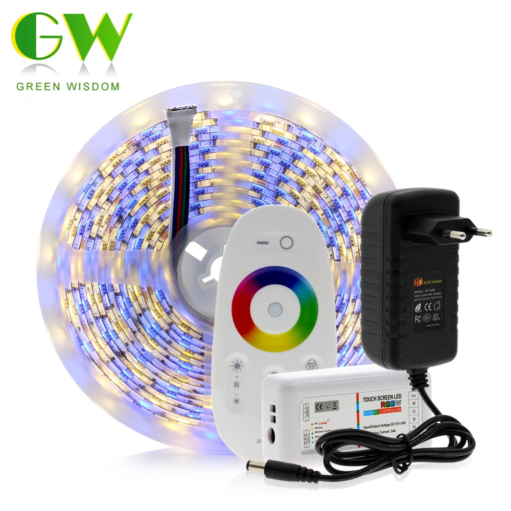 5 м 5050 Светодиодная лента 12 В постоянного тока RGB / RGBW RGBWW Гибкая световая 300