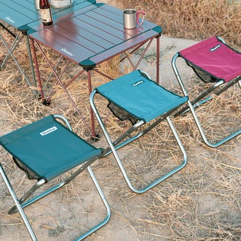 Outdoor aluminum alloy folding stool portable fishing camping beach chair 5