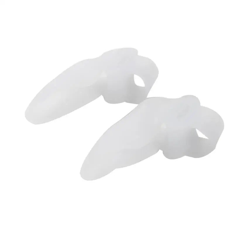 1 Pair Silicone Gel Foot Fingers Two Hole Toe Separator Silicone Toe Separator Corrector Thumb Feet Care Adjuster hallux TSLM1