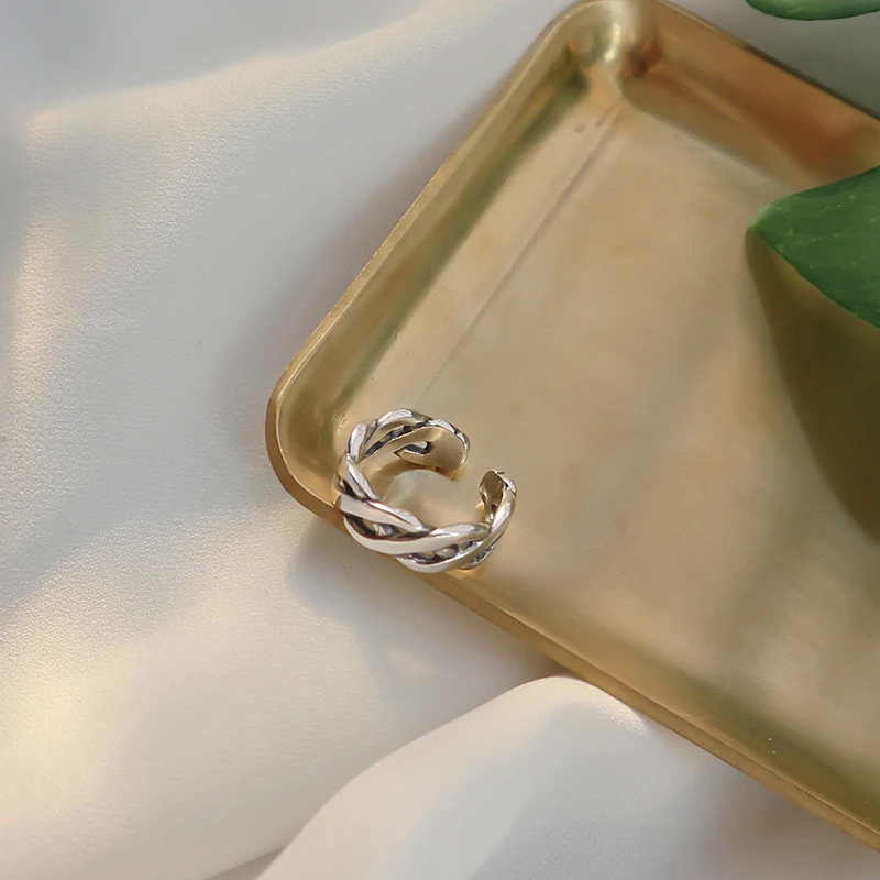 Peri'sBox, 9 видов конструкций, круговая веревка, витое кольцо, массивная цепочка, геометрические кольца для женщин, простое, текстурированное, 925 пробы, серебряное кольцо - Цвет основного камня: I