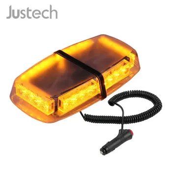 

Justech LED 24W Vehicle Roof Lightbar Flashing Beacon Strobe Light Magnetic 24 Led bulbs 7 Flash Patterns Amber 12V Light Lamp