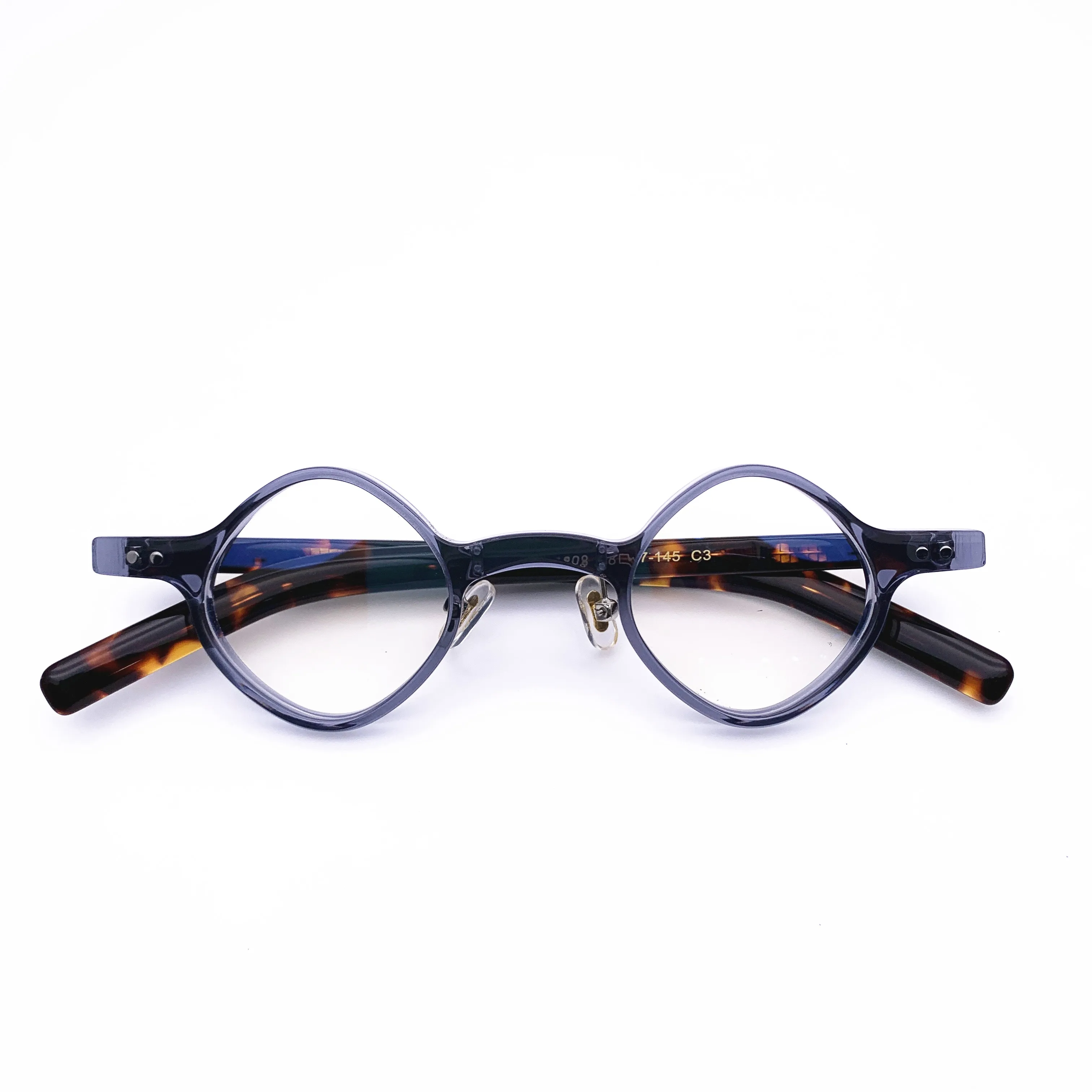 

Belight Optical Fancy Vintage Retro Acetate Mini Square Shape Blonde Acetate Design spectacle frame precription lens HP228