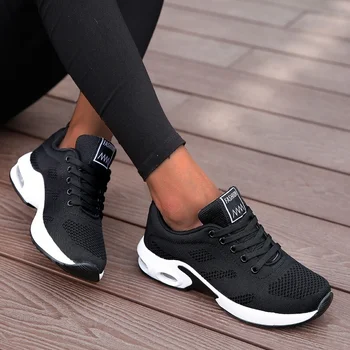

Fashion Lace Up Women Running Shoes Lightweight Sneakers Breathable Outdoor Sports Shoes Comfort Air Cushion Running Gym Shoes