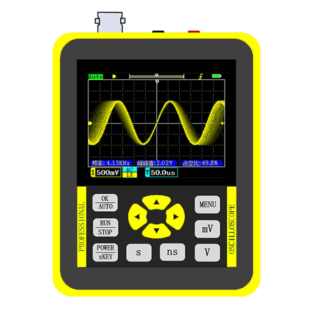 Handheld Mini Oscilloscope Portable Digital Oscilloscope 2.4 Inches 120m Bandwidth 500m Sampling
