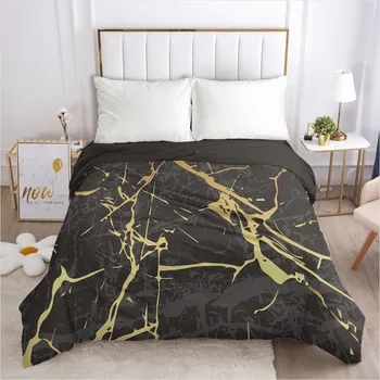 

3D Comforter Cover Duvet Cover Quilt Case Black 265x230cm Single Size Marbling Design Custom Bed Linens Bedding Bag Bed Linens