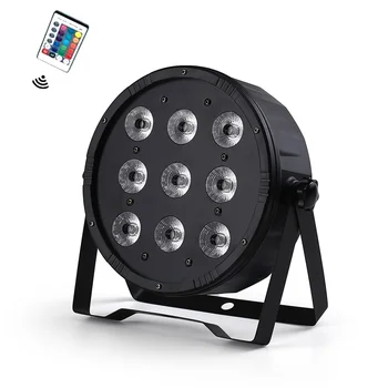 

30m Draadloze controle LED Par CREE 9x12W 4in1 RGBW Led Stage Light LED Flat SlimPar Quad kan Met DMX512 Platte DJ