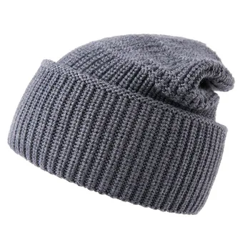 

Men Skullies Winter Hat Set Of Earmuffs Knitting Wool Warm Hat Europe United States 2019 New Hat Unisex Beanie Czapka Zimowa