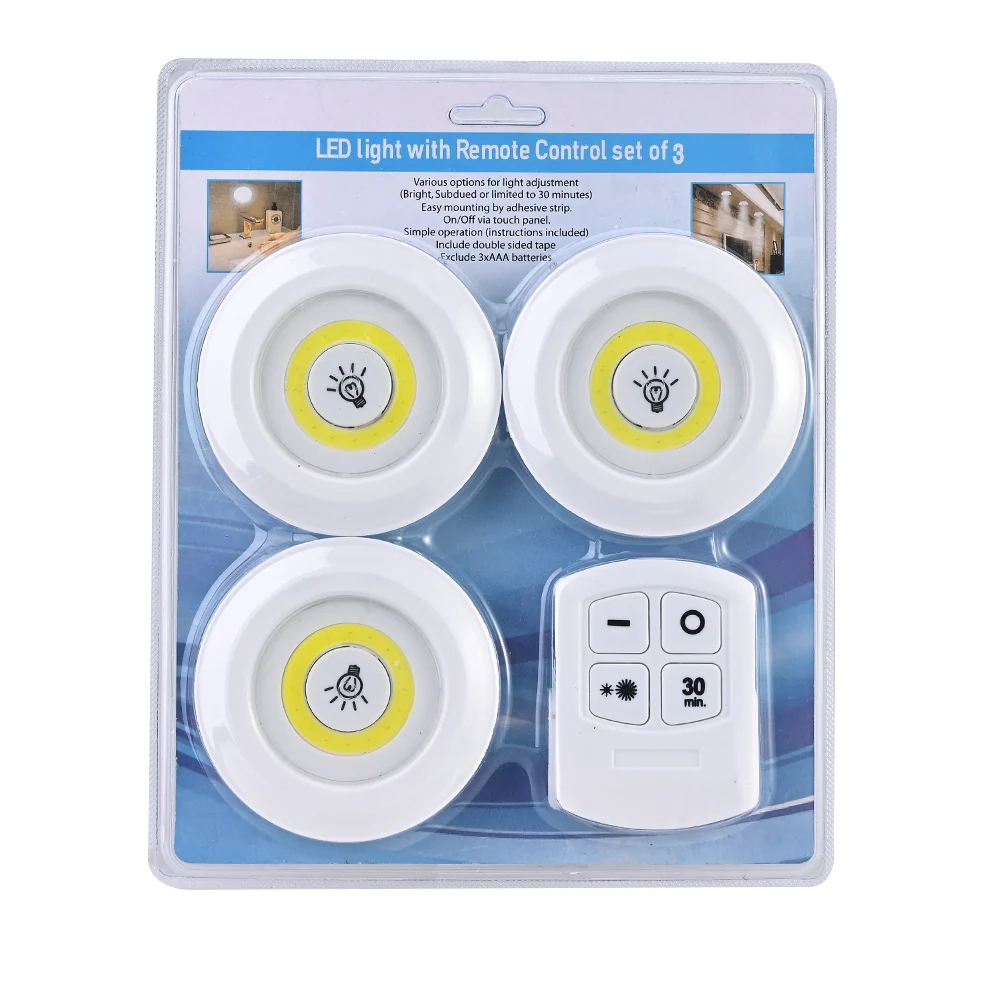 1 remote 3 lamp Anpro Dimmable LED Closets Lights with Remote Control Operated COB LED Under Cabinet Light Wardrobe Kitchen Lighting Lamp - Цвет: 1 remote 3 lamp