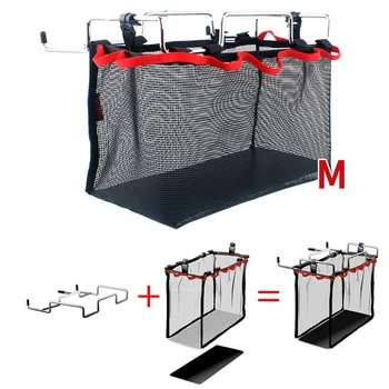 

Mesh Storage Bag Organizer Kitchen Utensils Camping/Barbecue With Iron Rack Outdoor Portable Picnic