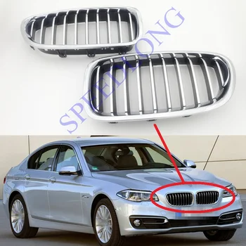 

2 Pcs/Pair RH and LH Front bumper grille kidney grill chrome for BMW 5 Series F10/F18 New Model 2014-2015