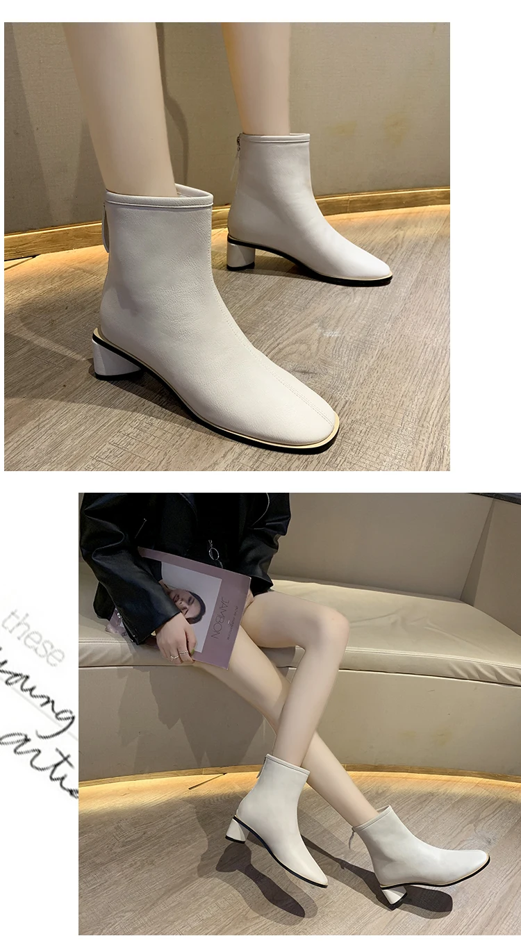 Bootee/ г. Женские резиновые сапоги с круглым носком зимняя обувь ботильоны на низком каблуке женские роскошные дизайнерские сабо на молнии