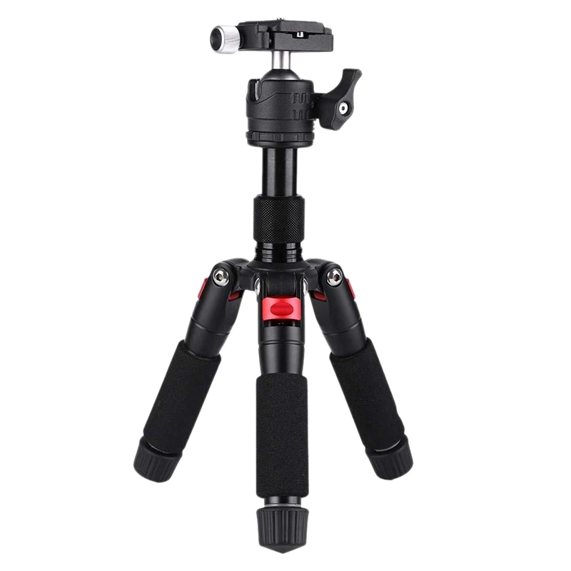 

K521 5-Section Extendable Aluminum Alloy Tripod with Mini Ball Head 1/4 Inch Screw Mount for Canon Nikon Sony DSLR ILDC Camera