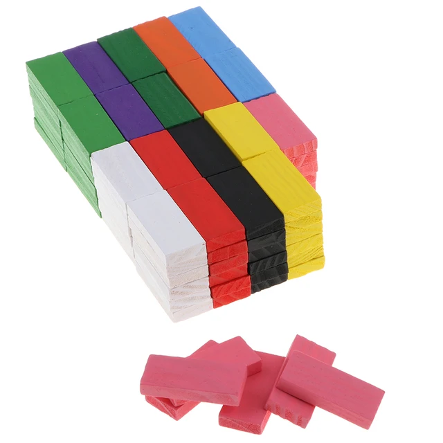 MCPINKY Super Domino Blocks, 720PCS+ Domino Starter Kit Bulk Dominoes  Wooden Domino Blocks Colored Dominoes Building Block Tile Game Racing