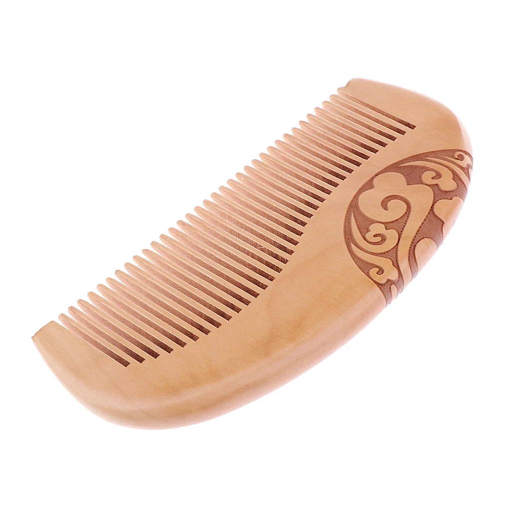 5'' Premium Hand Made Wide Teeth Wood Comb Pocket Hair Brush Coarse Men Gift