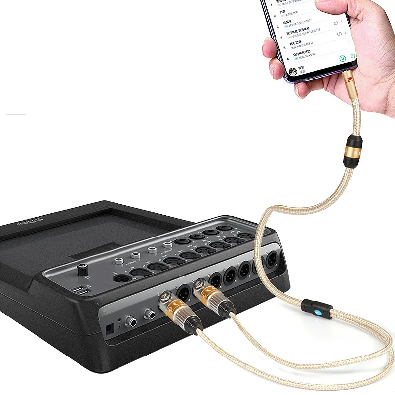 HiFi 1 8 Mini Jack 3 5mm to Dual XLR 3 Pin Female Audio Cable for Mixing Console Amp Headphone PC 3 5 to 2 XLR 1M 2M 3M 5M 8M