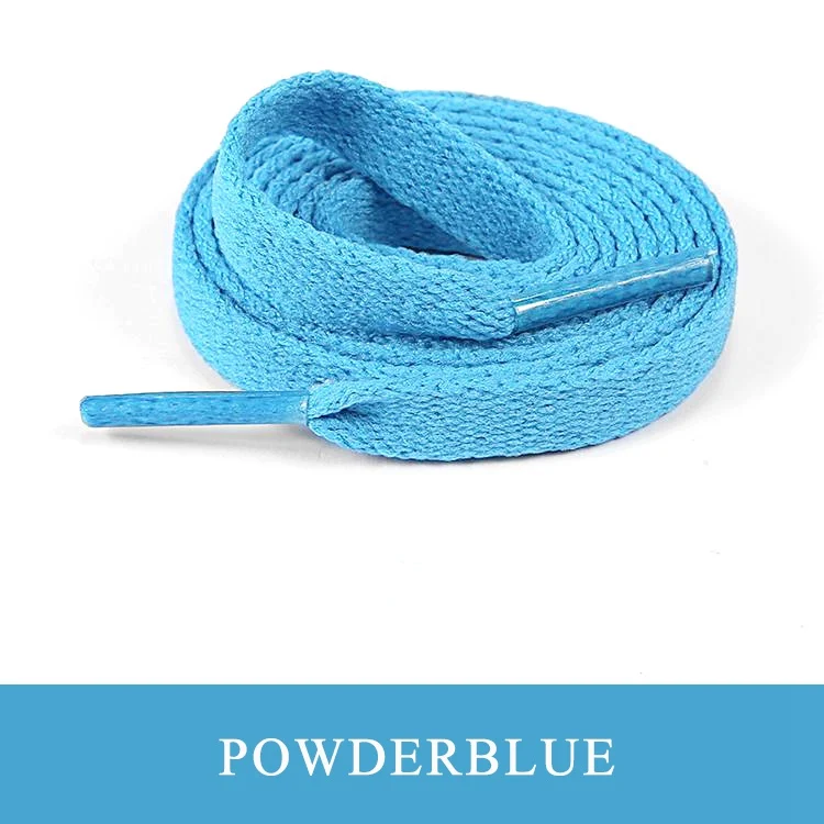 POWDERBLUE 8 мм широкие плоские шнурки для обуви кружевные шнурки для спортивные туфли 24 цвета - Цвет: POWDERBLUE