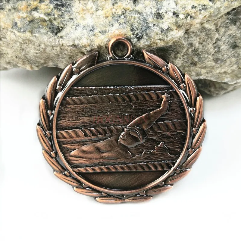 Winter Swimming Medal Metal Medals Custom Gold Foil Custom Universal Backstroke Swimming Commemorative Card School 2021 general kindergarten school medal sports gold silver bronze communication ability self confidence developing unisex metal 2021