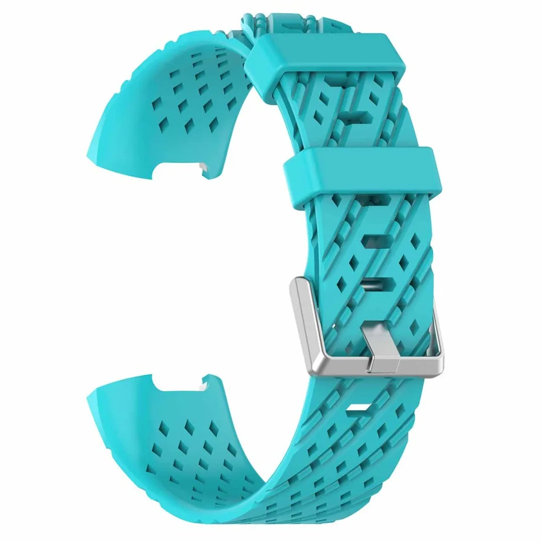 For Fitbit Charge 3 Silicone Watch Strap Sport Bracelet Trendy Twill Multi Hole Soft Silicone Wristband Strap Watch Accessories
