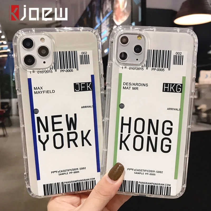 Чехол для телефона KJOEW INS с ярлыком и штрих кодом iPhone 11 Pro XR X XS Max 7 8 Plus простой