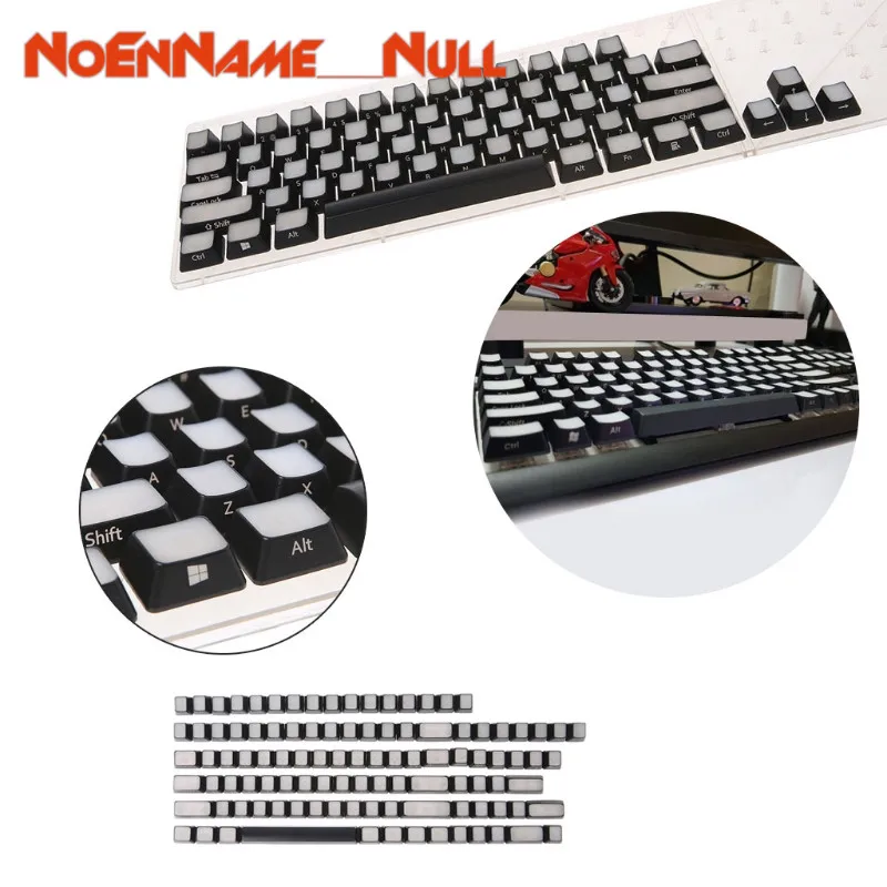 Механическая клавиатура Сменные колпачки RGB передняя сторона напечатанные клавиши с подсветкой 104 ISO ANSI макет с подсветкой OEM брелки