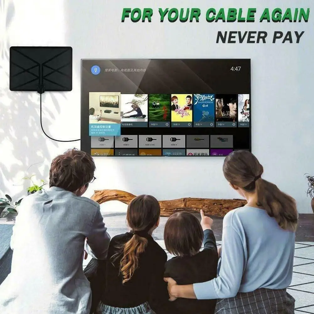4K HD DVB-T для местных каналов вещания телевидения Крытый HDTV км цифровой антенна усиленная 960 антенна D0U6