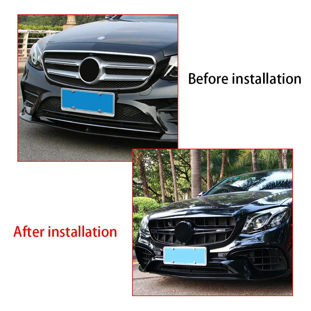 Автомобильная Передняя Спортивная решетка для гриля для Mercedes Benz W213, автомобильная глянцевая черная решетка в спортивном стиле, Решетка переднего бампера, накладка