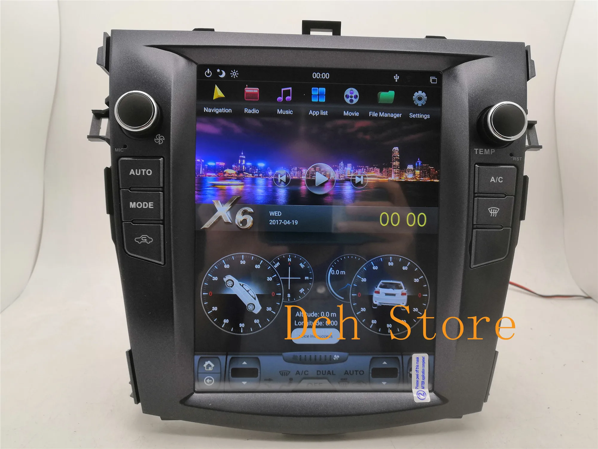 10,4 ''вертикальный экран Tesla стиль Android 8,1 автомобильный DVD gps для Toyota Corolla 2006 2007 2008 2009 2010 2011 2012 2013 ips радио