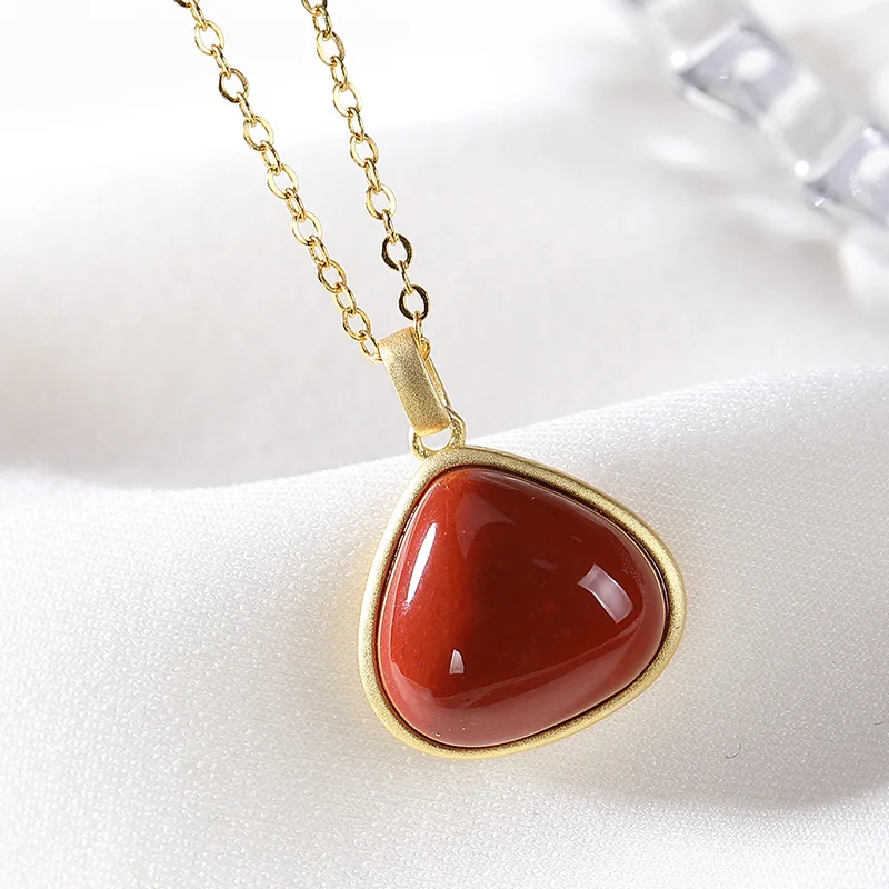 

Wholesale Real S925 He Tian Yu Fashion Jewelry Necklace Pendant Gold Plating Chain Fashion Accessories Jewel Set Women