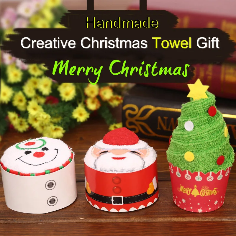 Новое праздничное Хлопковое полотенце для моделирования торта, полотенце со снеговиком, подарки для рождественской вечеринки MS88