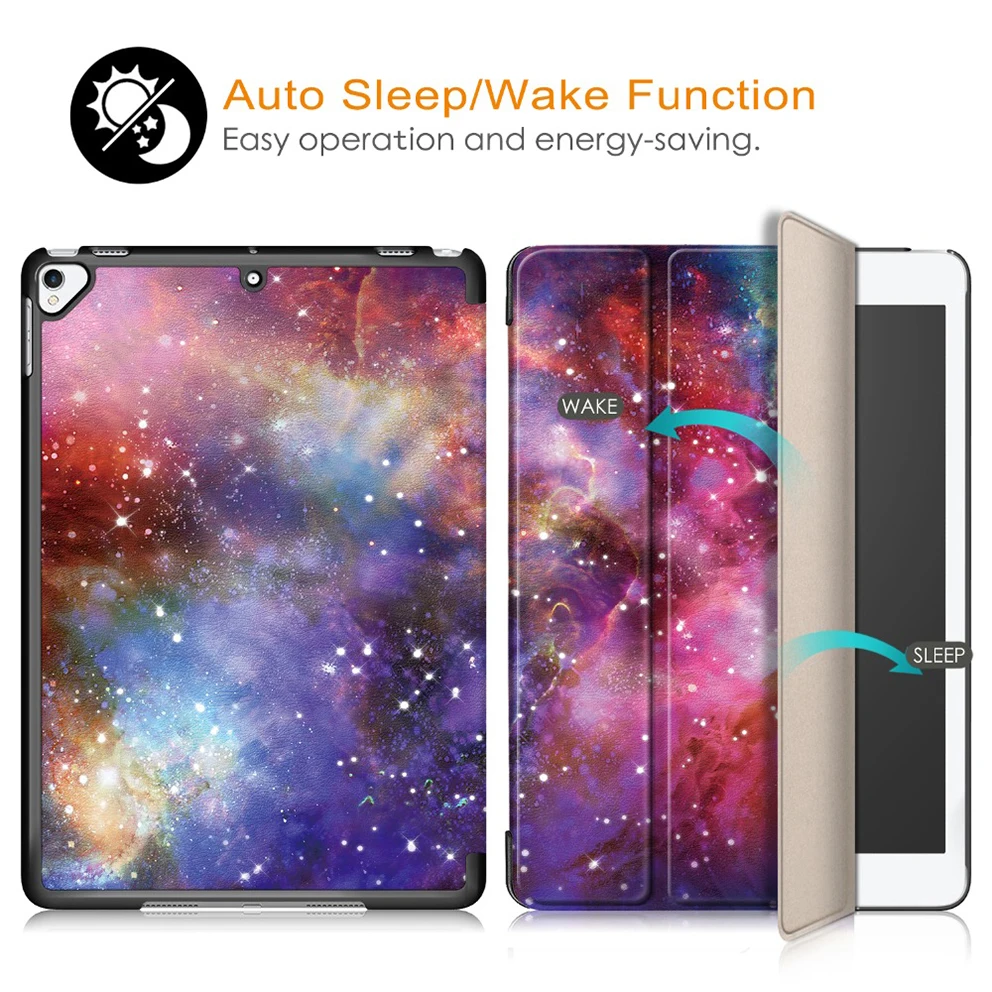 Trifold умный чехол для ipad Pro 10,5 Air 3 Чехол подставка планшет для ipad 10,2 дюймов 7th Gen Чехол+ пленка+ ручка
