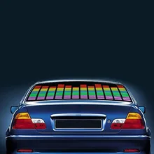 DJsona автомобильный RGB светодиодный музыкальный Ритм вспышка светильник Датчик звуковой активации эквалайзер на заднее лобовое стекло наклейка Стайлинг неоновая лампа Горячая Распродажа