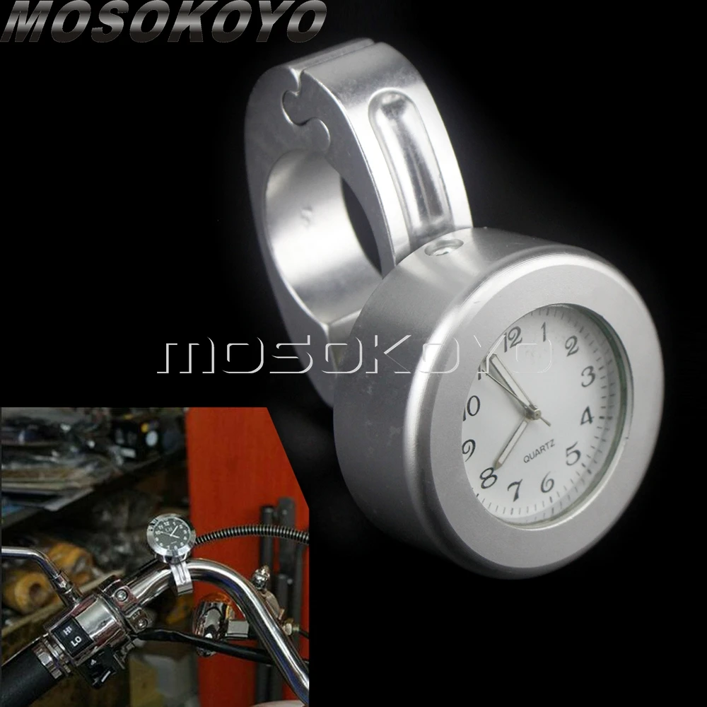 22/28mm Motorcycle Handlebar Mount Dial Clock 7.8'' 1 inch Universal