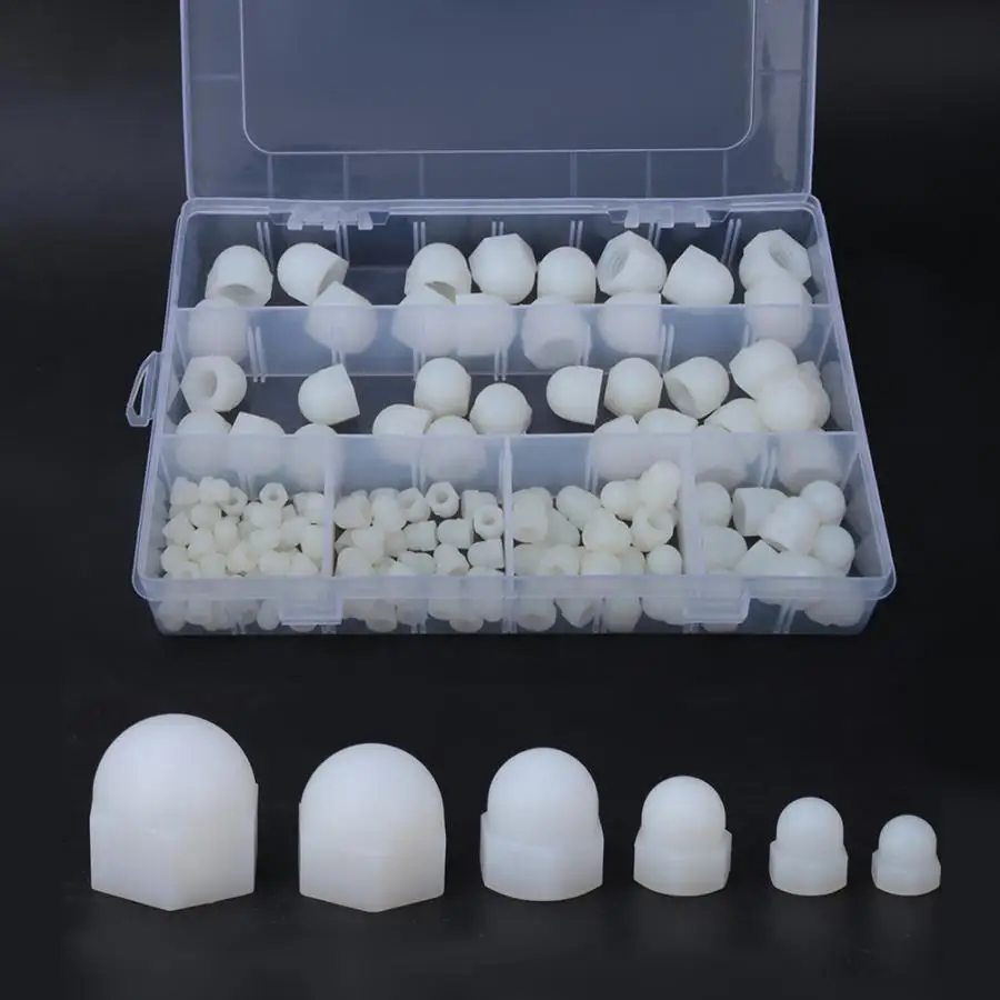 Hex Bolt Cap145Pcs Hex Bolt Cap White Rubber Nut Protection Cover for Screw Kit Accessories Hand Tool