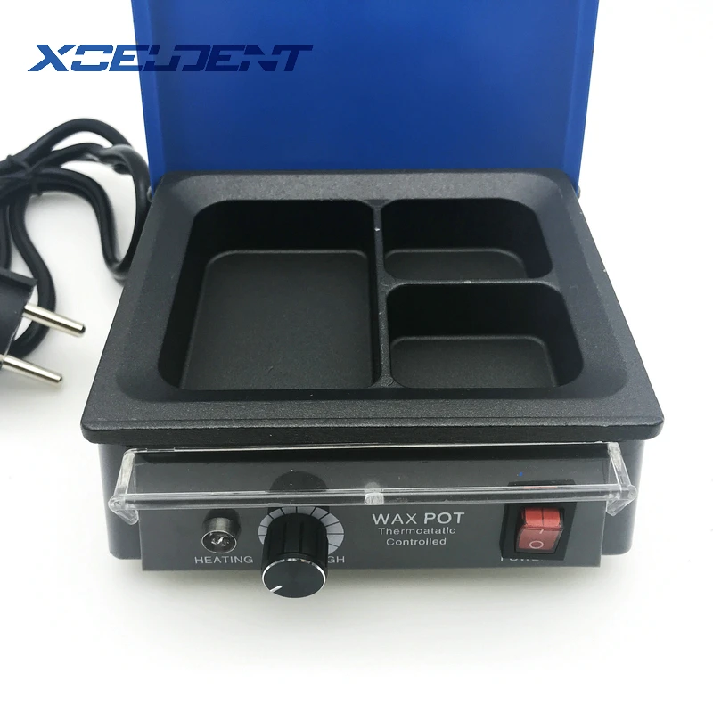 1Set Dental Laboratory Wax Melter Melting Dipping Heater New 3-Well Pot for Dental Lab Use Wax Heater Pot 110V/220V US/EU Plug