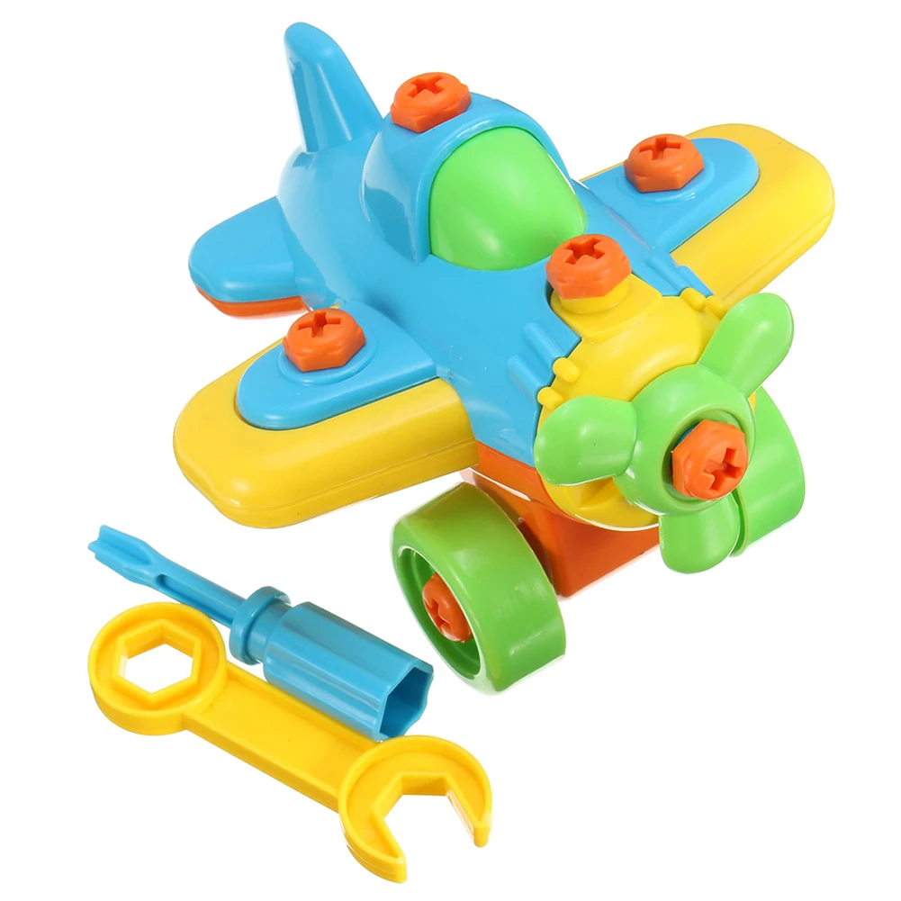 

Child Educational Toys DIY Disassembling Small Plane Building Blocks Toy Children Assembled Model Tool Clamp With Screwdriver