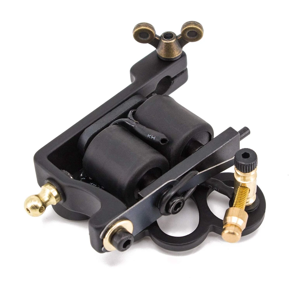 ダブルコイルタトゥーマシン メタル製 DH Compass Brass ラップコイルタトゥーマシン ライナー