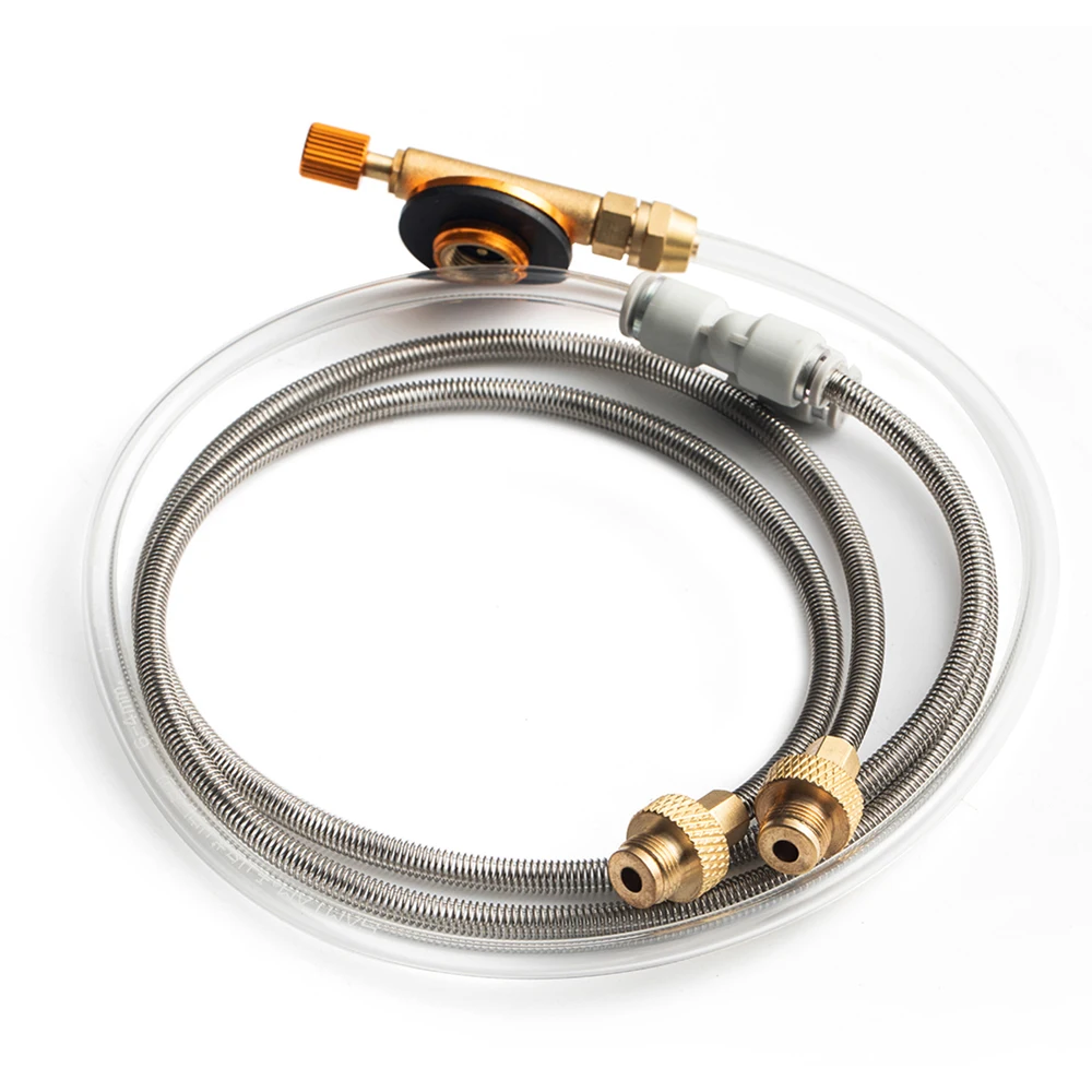 QPPJ0018 Открытый кемпинг газовый переходник для печки 1 газовый цилиндр подключение 2 Бур Нер Кемпинг плита предохранительный переключатель клапан Кемпинг приготовления пищи - Цвет: QPPJ0018