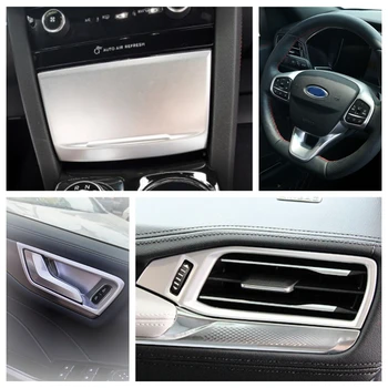 

Matte Interior Refit Kit Cigarette Lighter / Steering Wheel / Air AC / Door Handle Bowl Cover Trim For Ford Escape / Kuga 2020