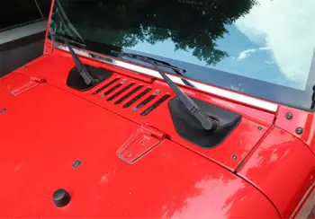 

Black ABS Front Wiper Water Spray Base Cover Fit For Jeep Wrangler JK 2007-2017 New And High Quality