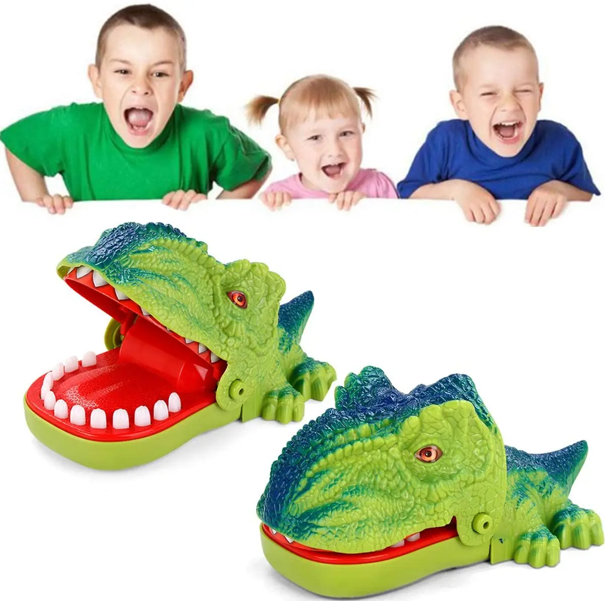 2 Pcs Dino Tabuleiro - Jogos tabuleiro dinossauros para crianças - Dedo  mordedor Jogos dentista Brinquedos engraçados para coordenação mão-olho  trem e capa