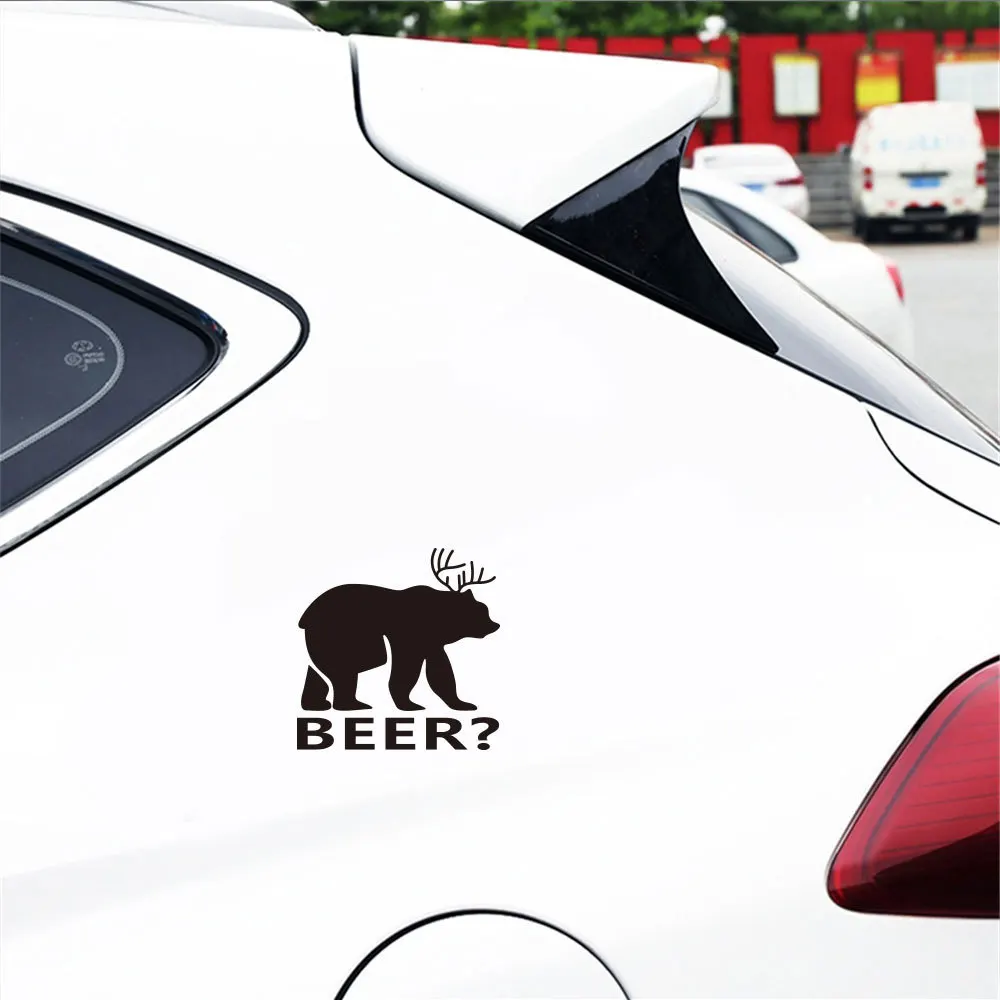 

ANY SIZE bear Car Sticker waterproof Decal automobile decor Vinyl Removable Creativity Car Rear window door Sticker Decal HQ623