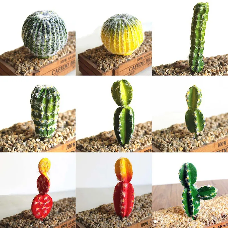 Vivid Miniature DIY Garden Fake Plant Cactus Plastic Artificial Succulents 
