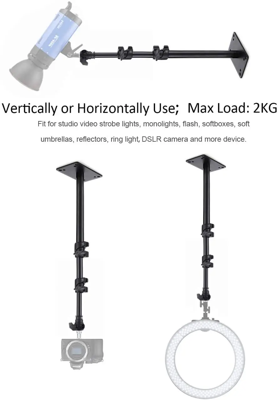 Meking Photography Camera Arm Wall Mount Boom Max Length 39 inches for Photo Studio Video Strobe Light Flash Ring | Электроника