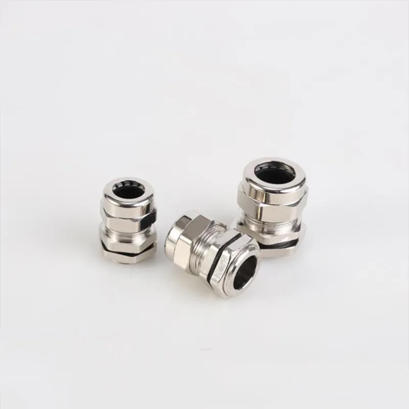 

3 Pcs Stainless Steel PG7 3.0-6.5mm Waterproof Connector Cable Gland