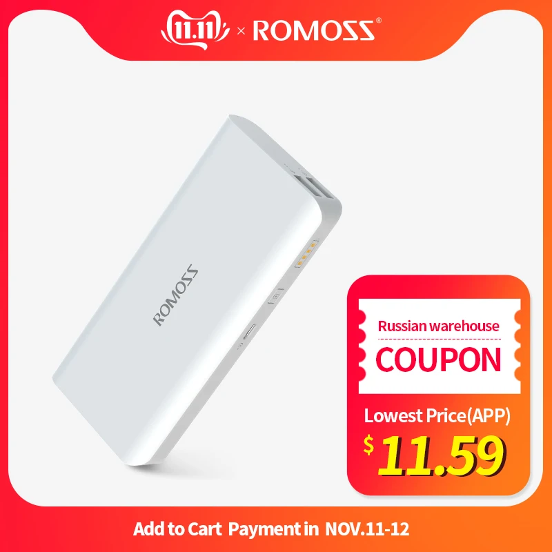 Günstig 10000 mAh Romoss Solo 5 Solar Power Bank Dual Ausgang Externe Batterie Packs Kompakte Dünne Dünne Tragbare Ladegerät Für Telefon tablet