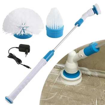 

Electric Spin Scrubber Turbo Scrub Cleaning Brush Cordless Chargeable Bathroom Cleaner with Extension Handle Adaptive Brush Tub