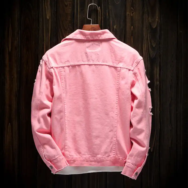 pink denim jacket for girls