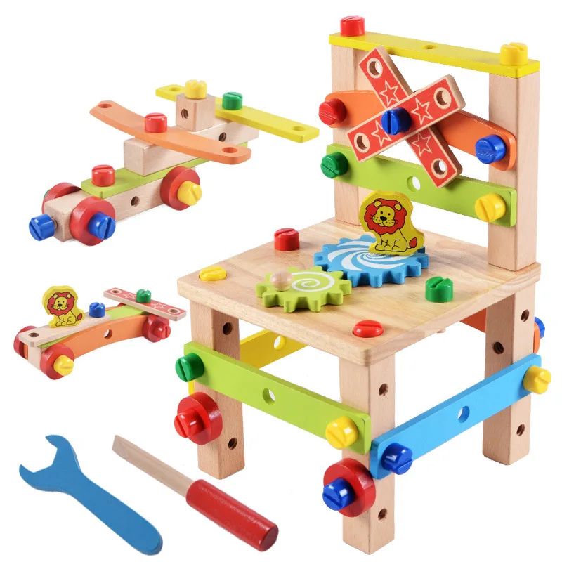 

Children Nut Assembled Toys Disassembly Inserted Building Blocks gong ju yi Educational Primary School Kindergarten Manufacturer