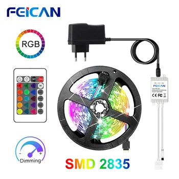 

LED Strip Light 5M SMD2835 Waterproof RGB LED Lights for Room 12V RGB Tape TV Light