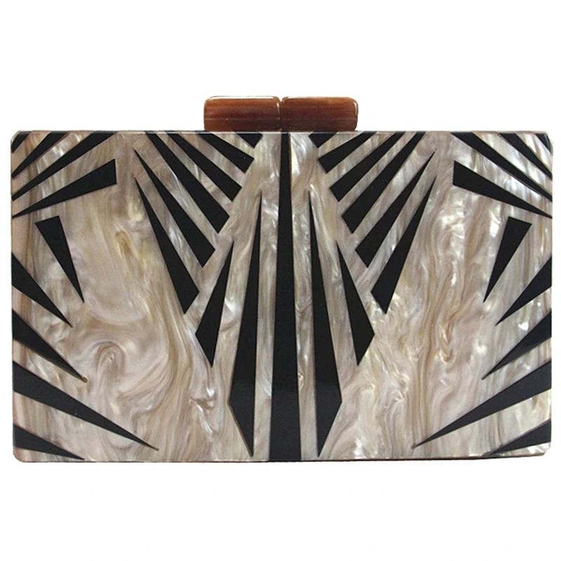 

Geometric Contrast Stitching Wallet Ms. Messenger Bag Fashion Print Evening Bags Aristocratic Casual Clutch